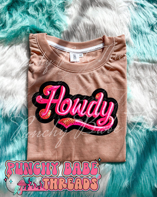 Howdy Sequin Kids Graphic