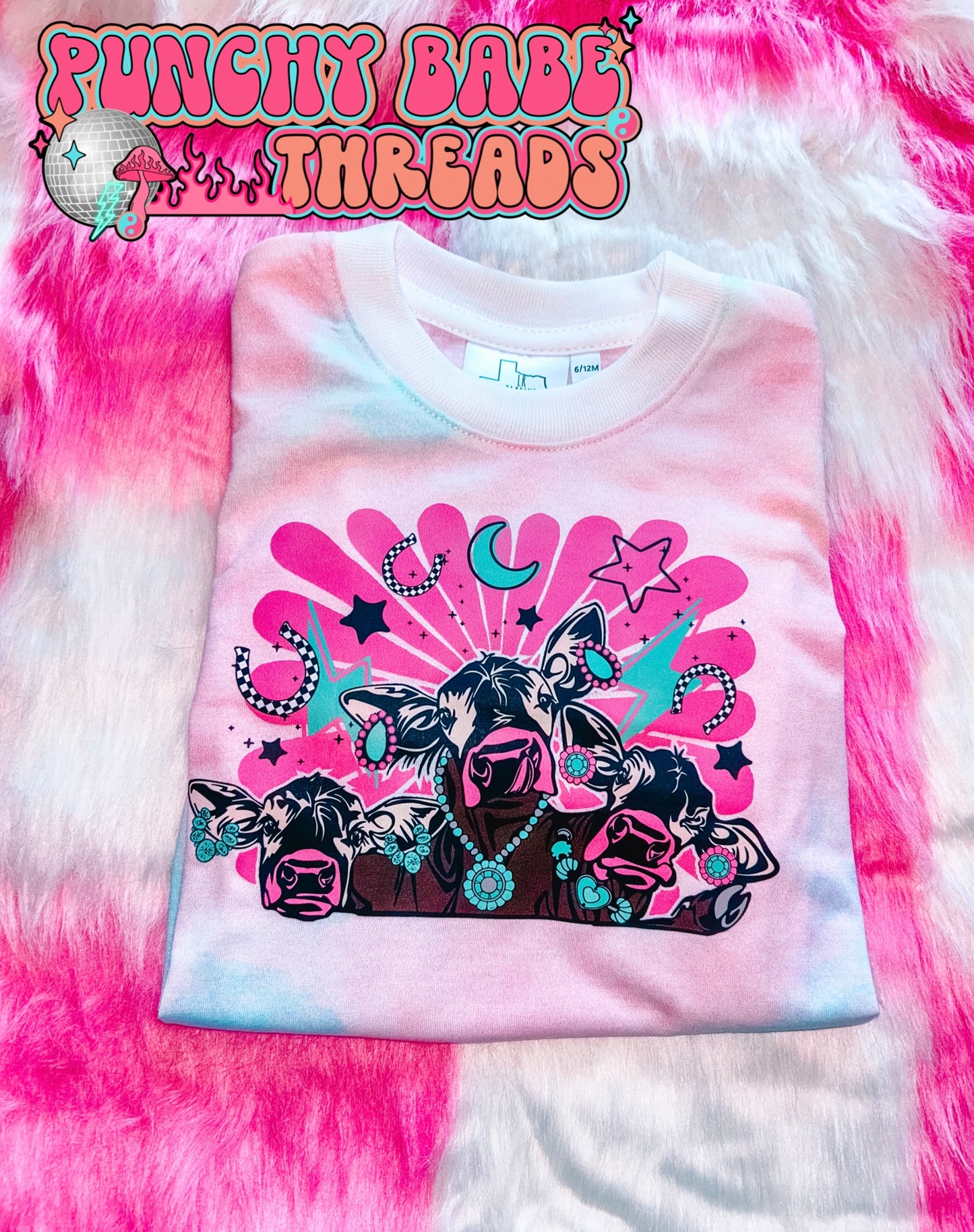 Pink Cows Kids Graphic