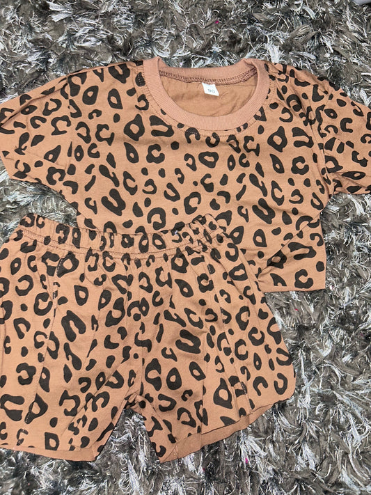 Brown Leopard Set 6/12m