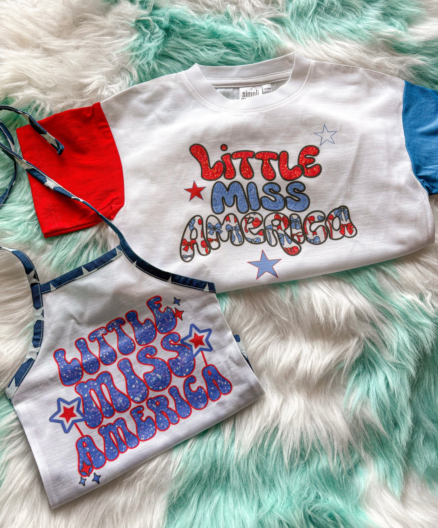 Bows Little Miss America Kids Graphic
