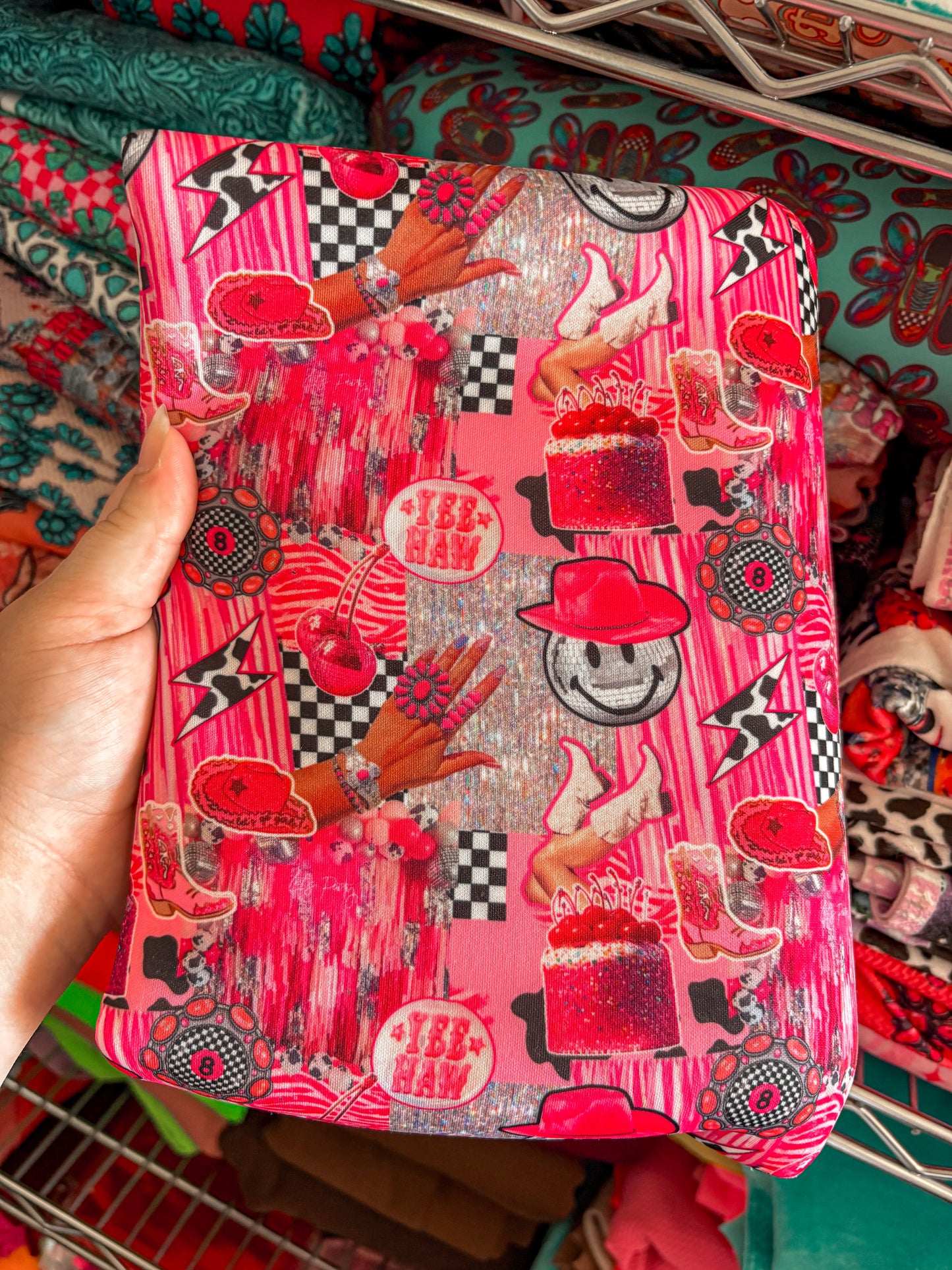 Yeehaw Patchwork Pink Bow