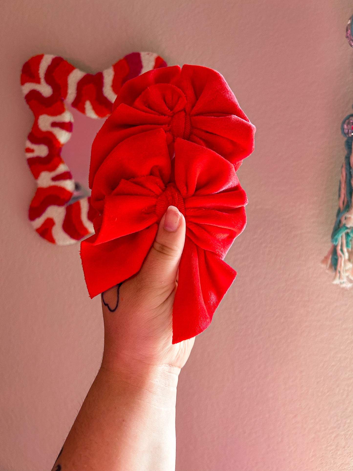 Cherry Red Plushy Bow