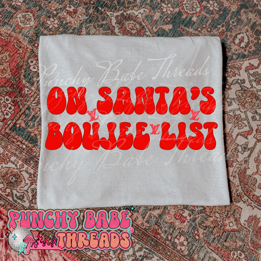 On santas list Kids Graphic