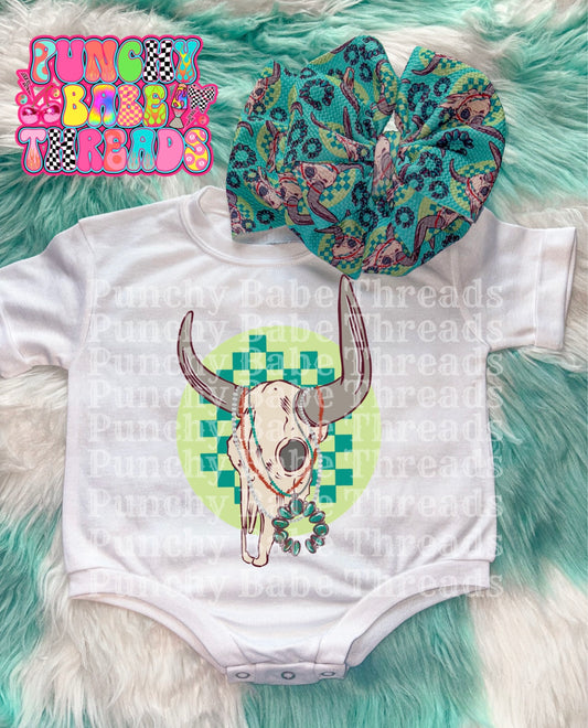 Cow Skull Jewels Kids Graphic