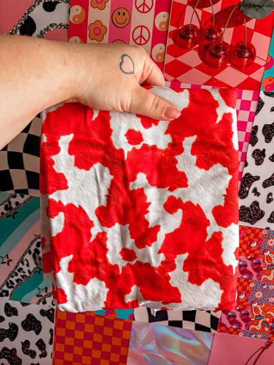 Red Cowhide Handmade