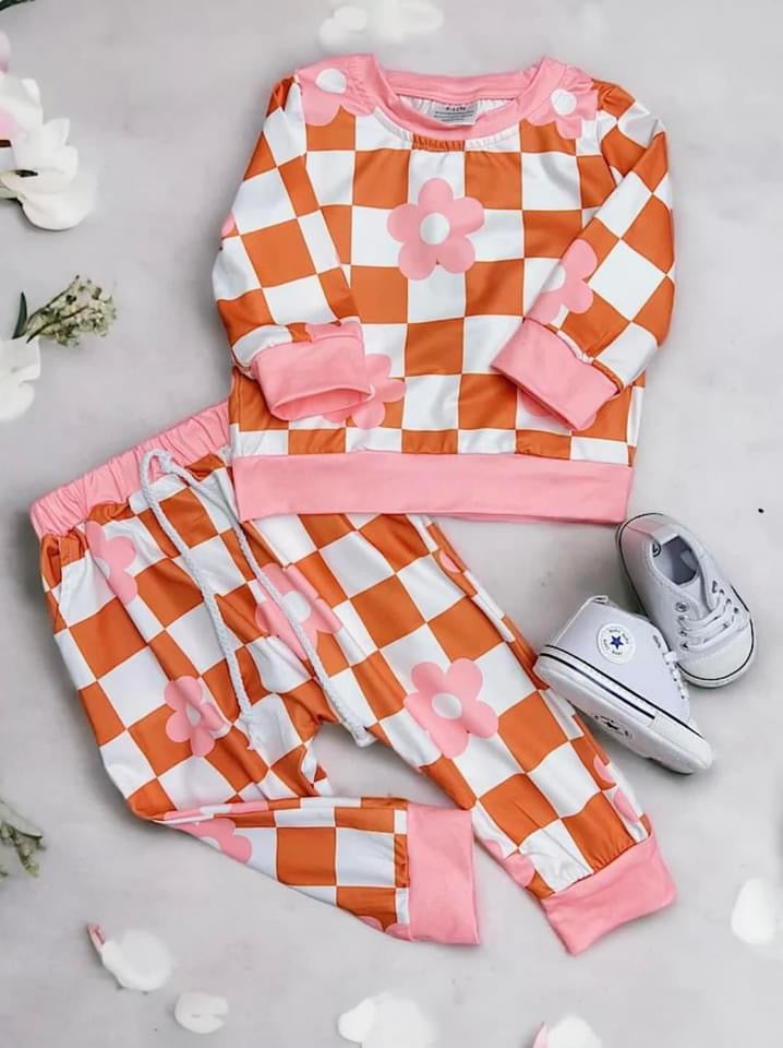 12/18m Checkered Lounge Set