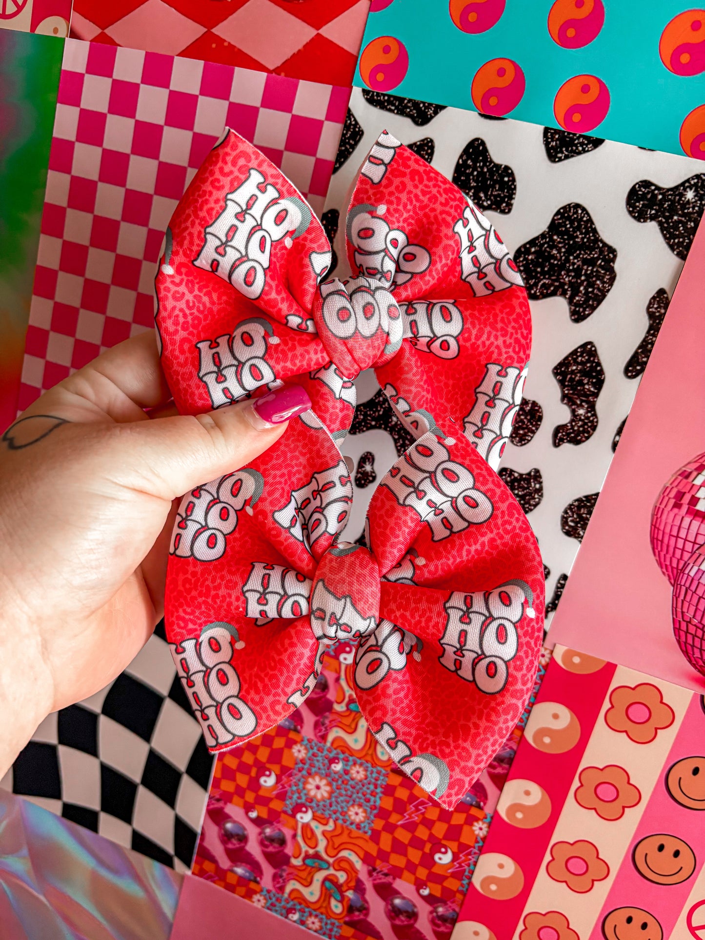 Ho Ho Ho Leopard Bow