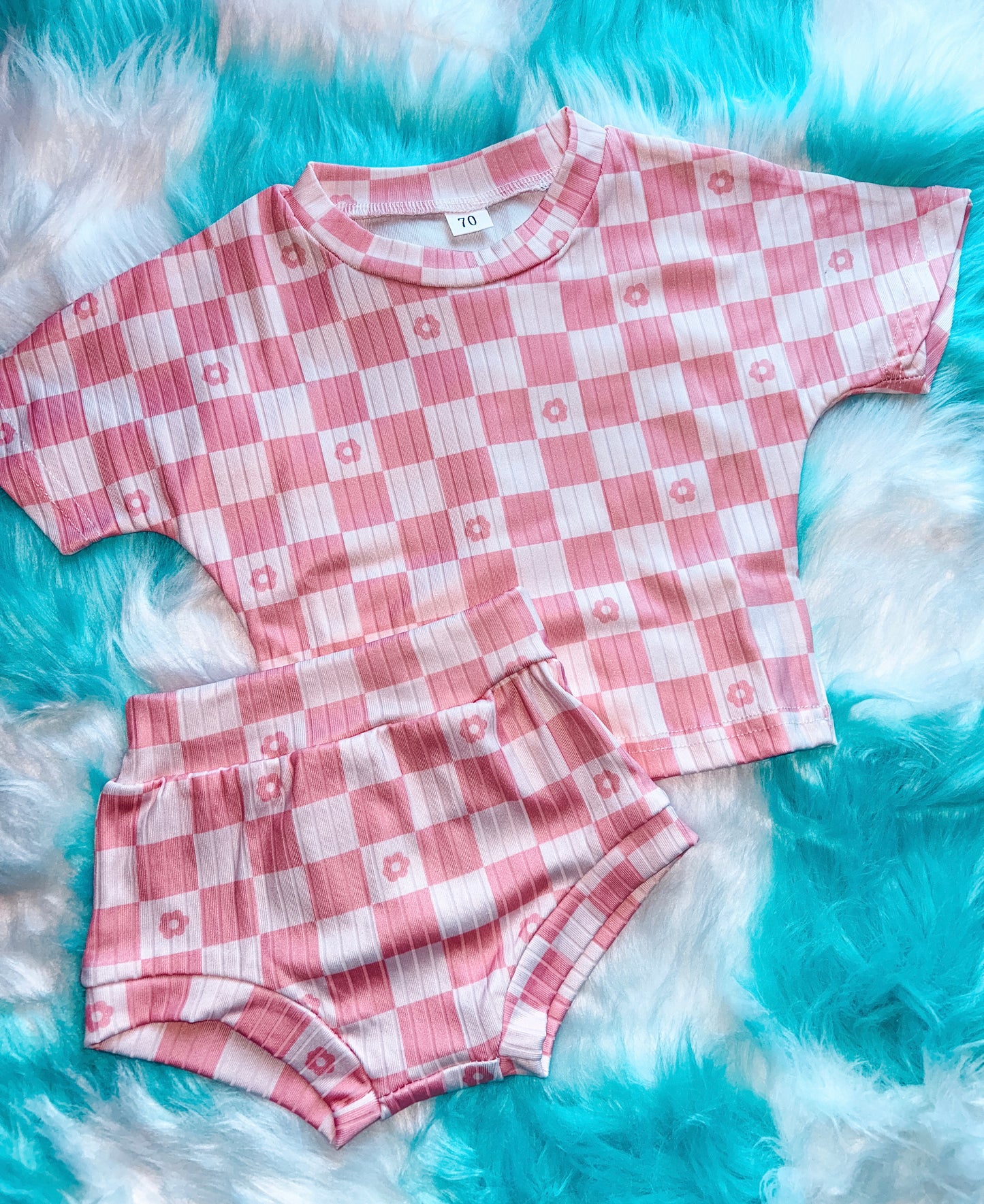 Pink Checkered Set