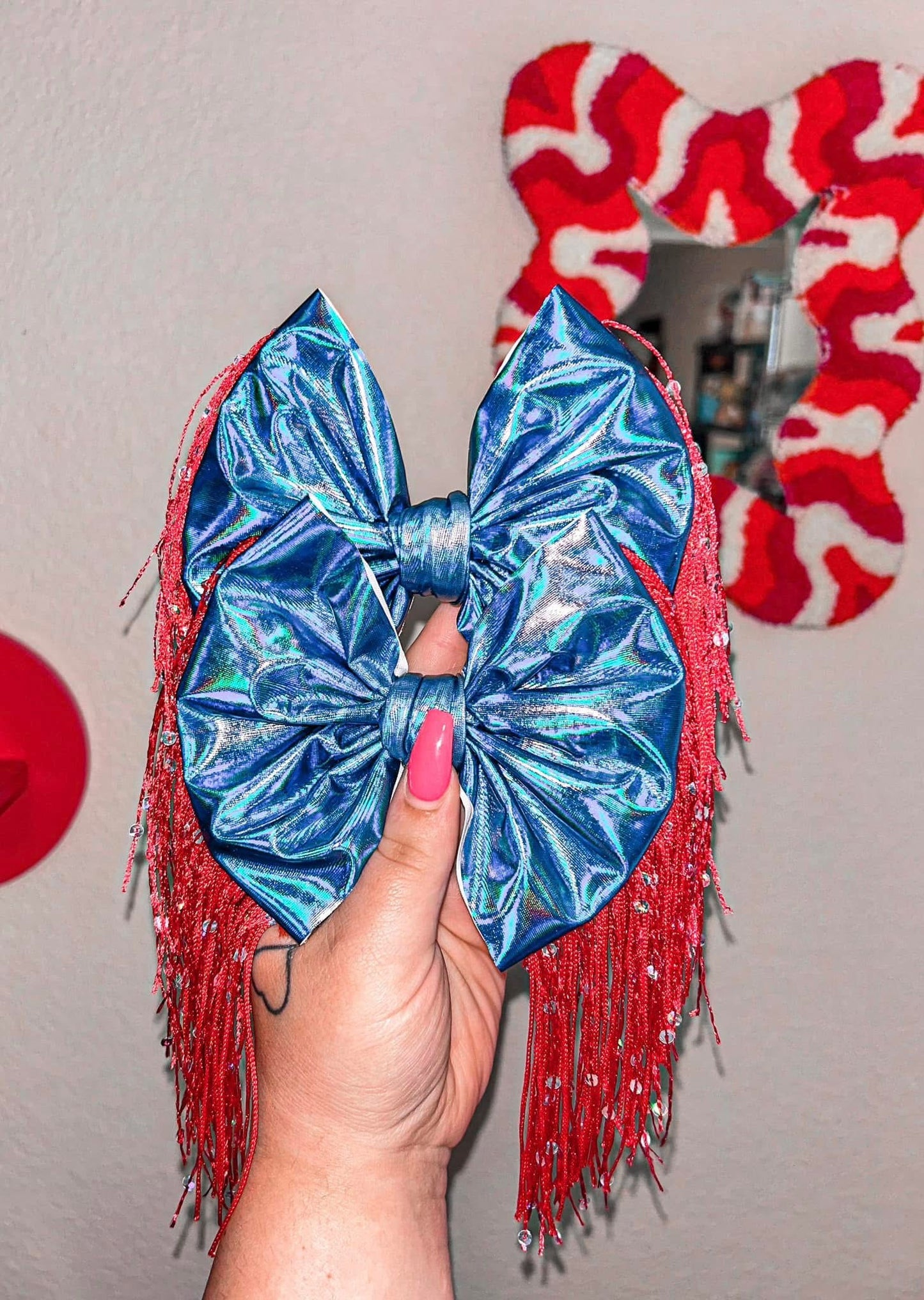 Royal Blue Holo Bow