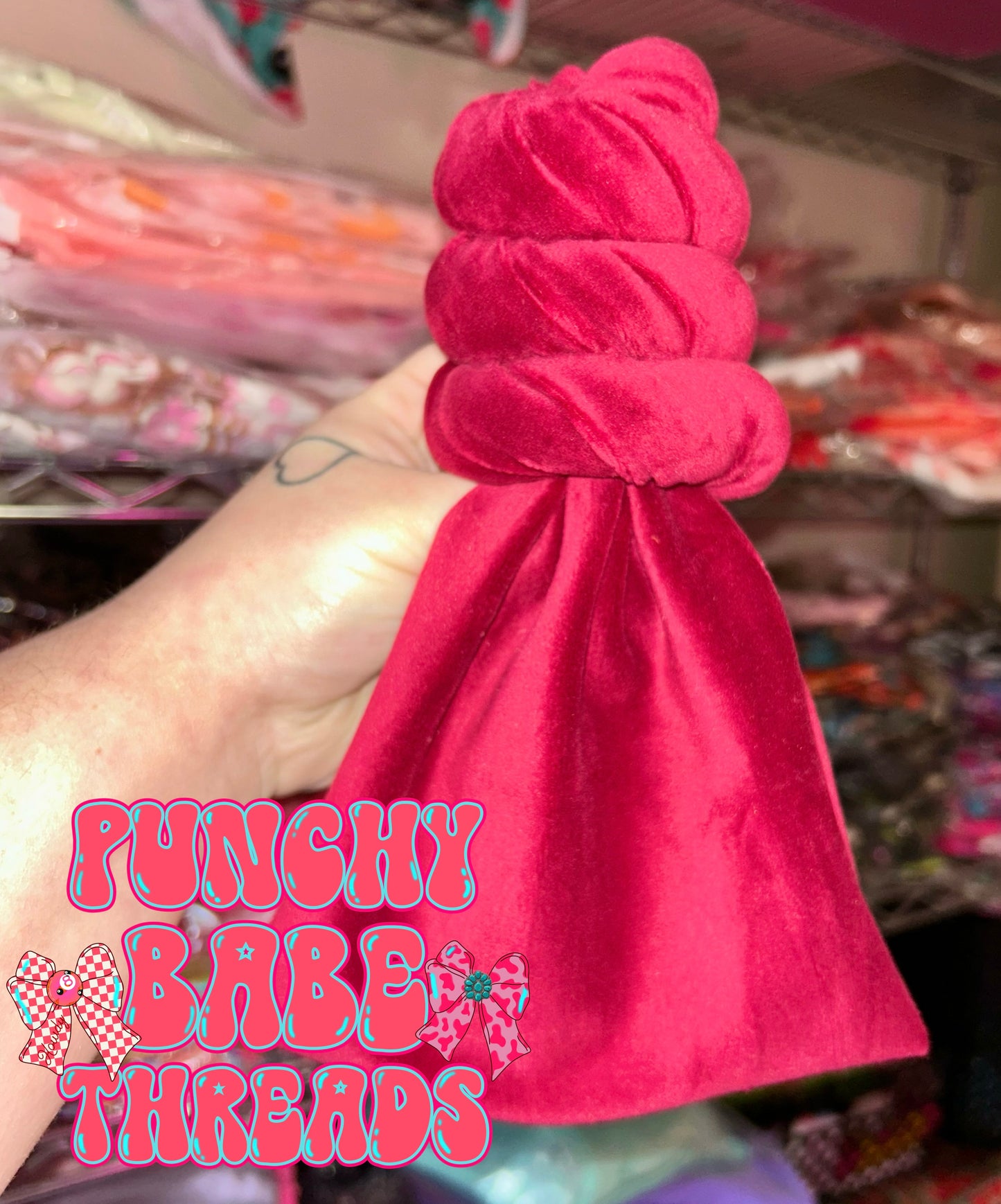 Burgundy Plush Bow