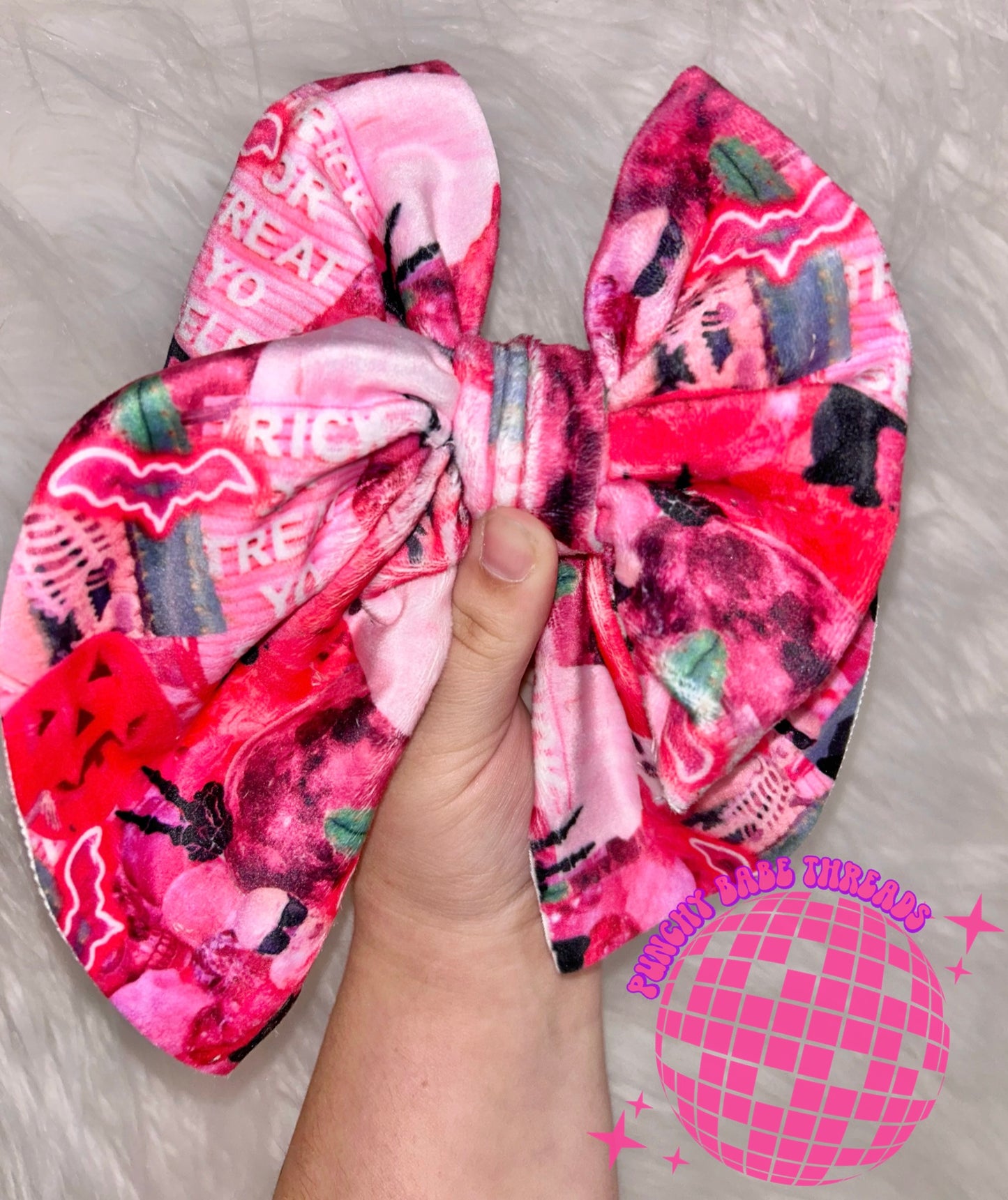 Pink Halloween Bow