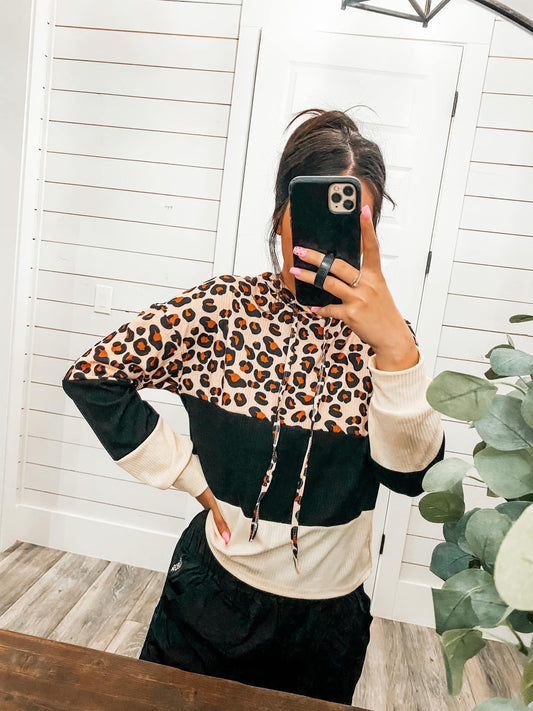 Small Adult Leopard Hoodie