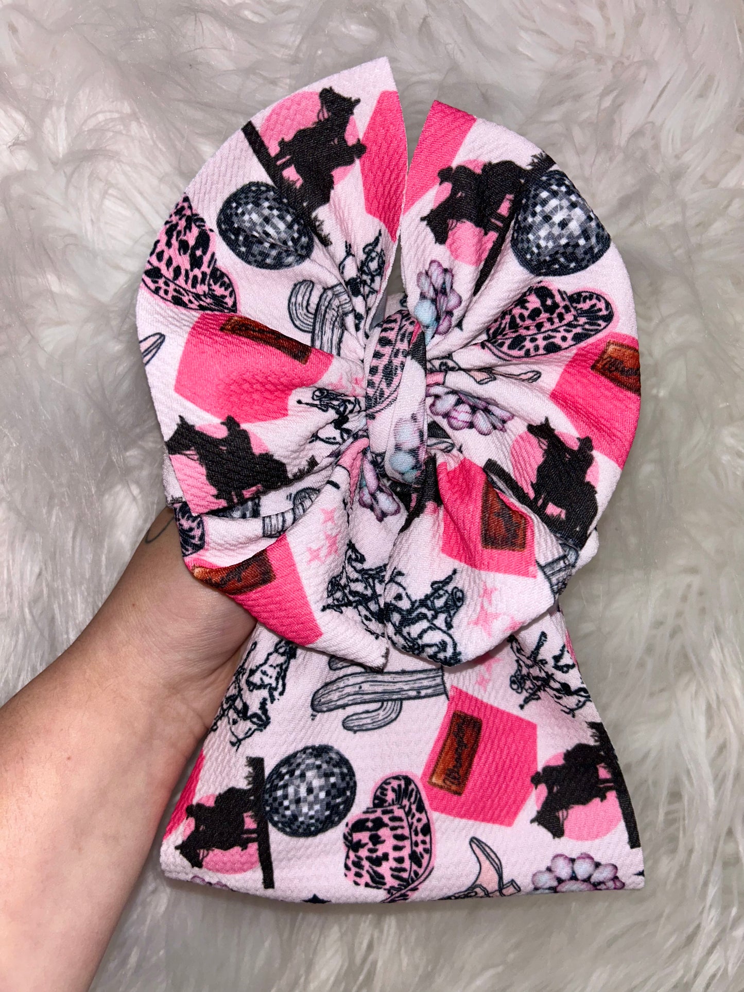 Pink Cowgirl Bow
