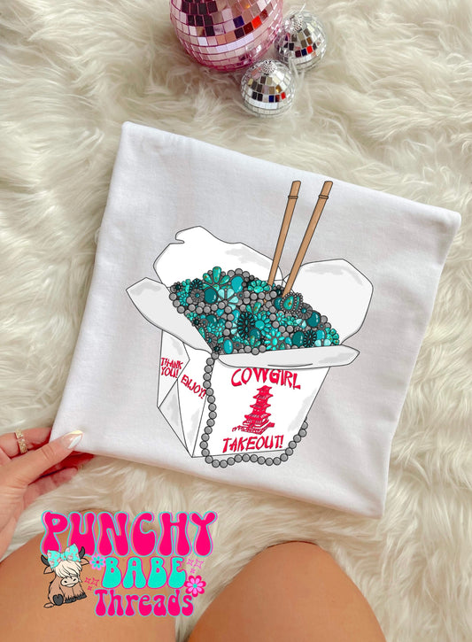 Cowgirl Takeout Adult Tee