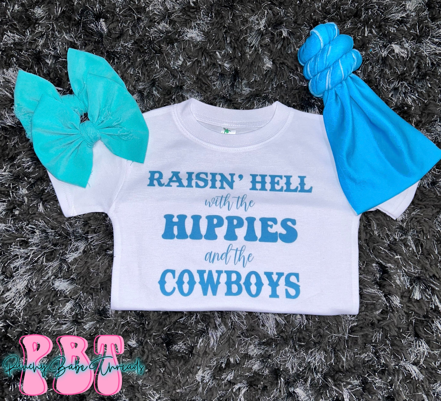 Hippies and The Cowboys Kids Tee