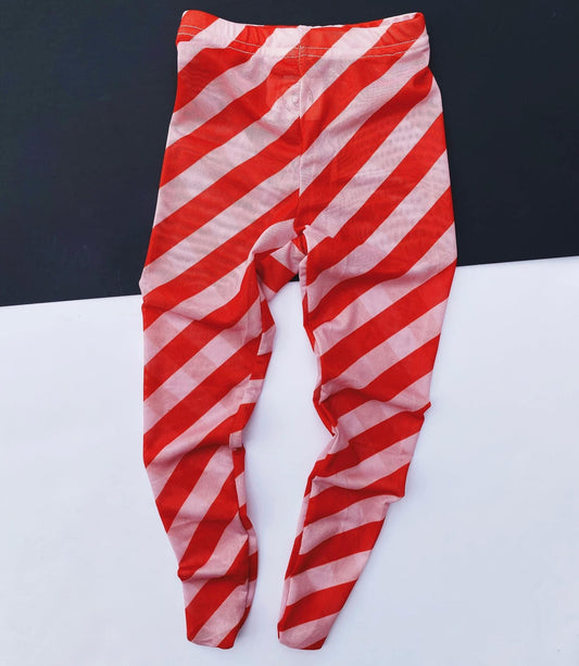 Candy Cane Mesh Tights