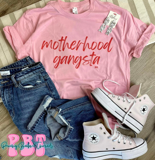 Motherhood Gangsta Adult Tee